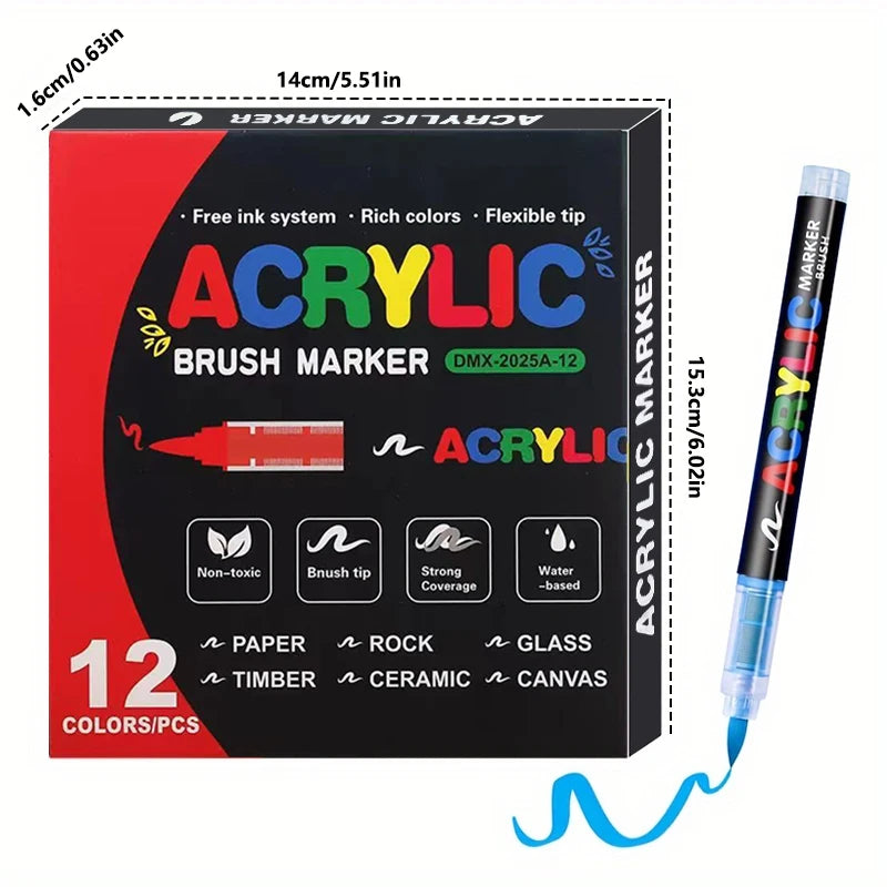 12-366 Colors Acrylic Paint Pen Markers Acrylic Felts