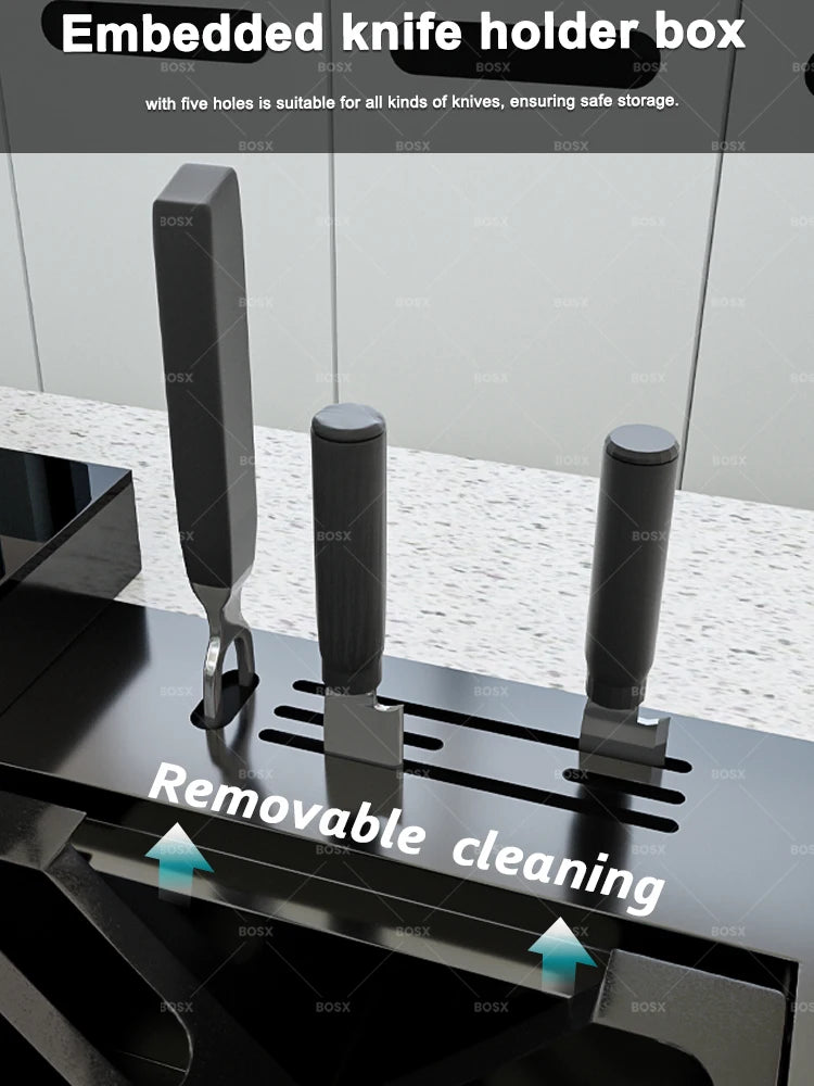Waterfall Stainless Steel Sink Digital Display Faucet Wash