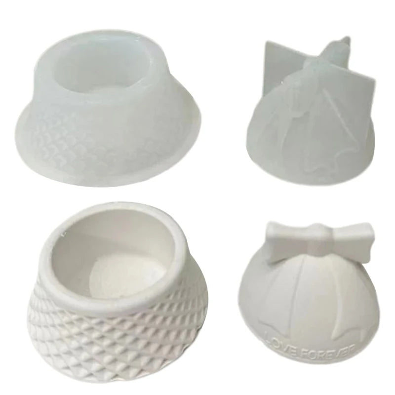 Santa Storage Jar Mould Jewelry Silicone Mold Gypsum