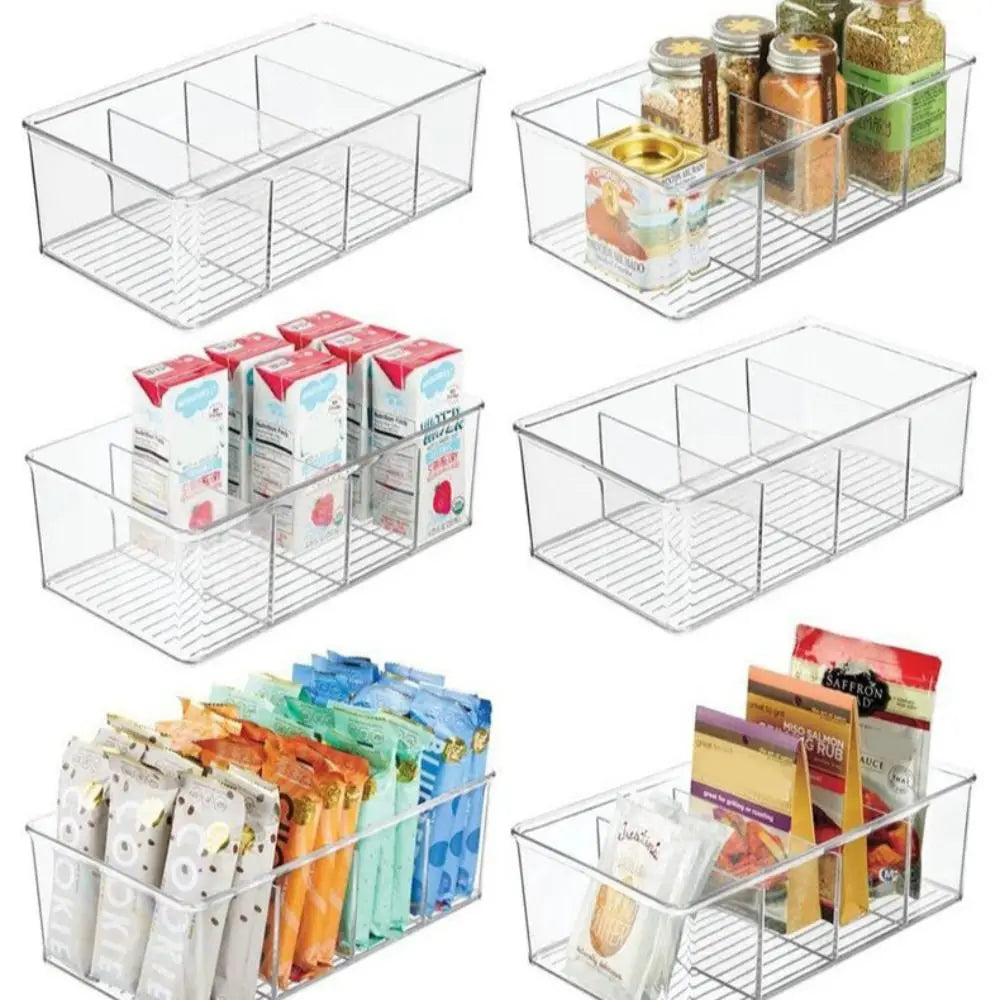 Grids Drawer Box Clear Large Capacity Fridge Storage