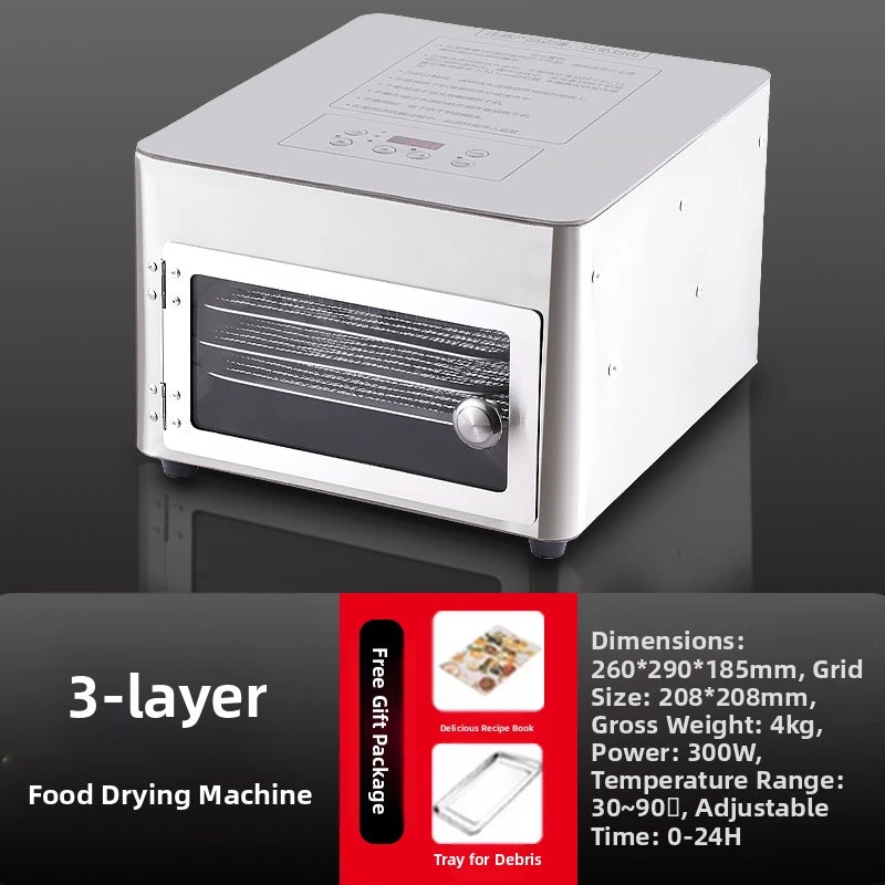 Commercial Grade 5-Layer Food Dehydrator Stainless Steel Drying