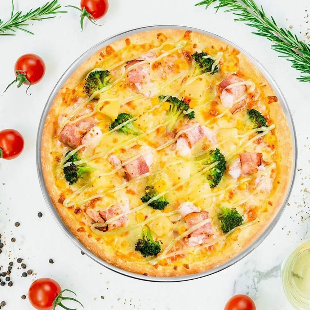 Round Baking Tray Non-Stick Even Heating Pizza Baking