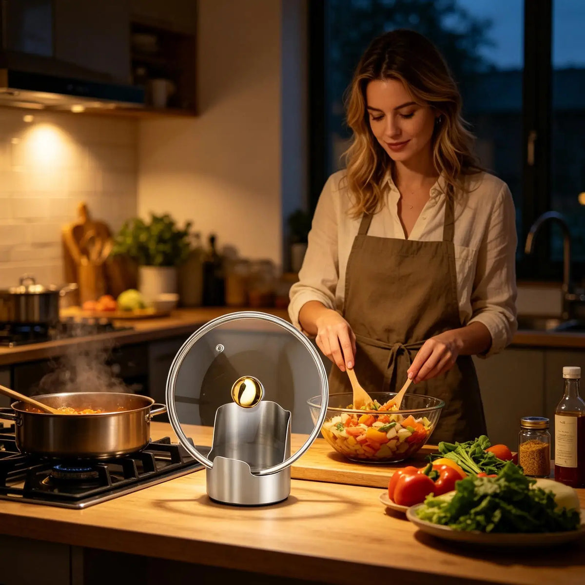Stainless Steel Spoon Rest Heavy Duty Pot Lid