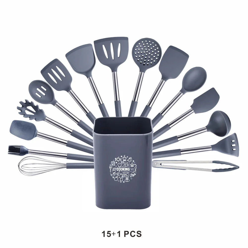 Quality Silicone Utensils Cooking Non Stick Kitchenware Heat