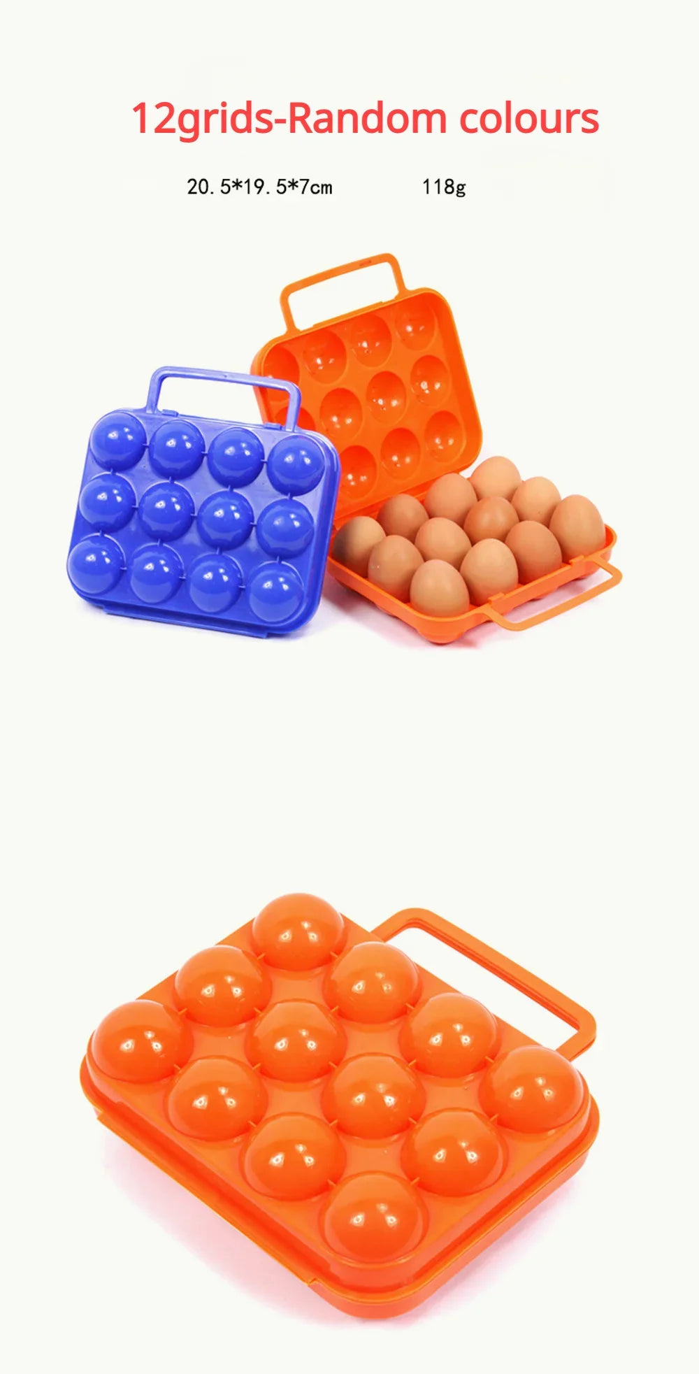 2/4/6/12 Grid Egg Storage Box Egg Holder Container
