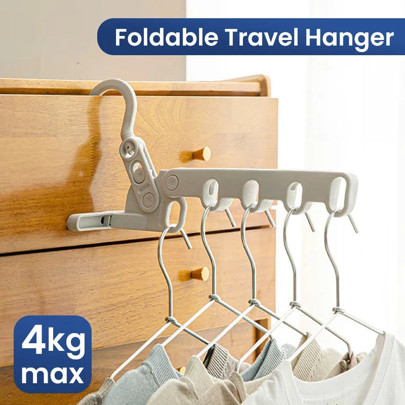 Foldable Travel Hanger Folding Clothes Drying Rack Travel