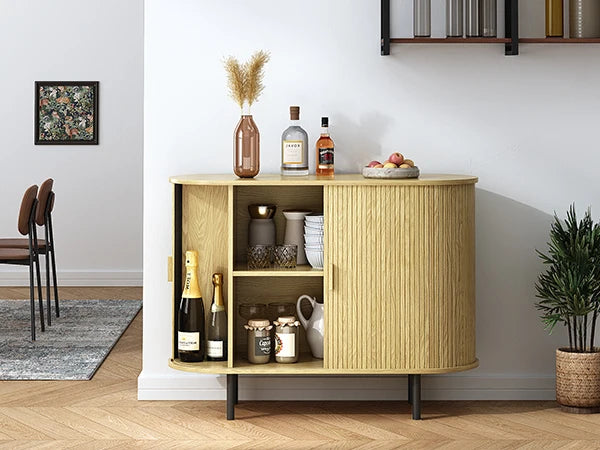 55 Sideboard Buffet Cabinet Storage Cabinet Adjustable Shelf