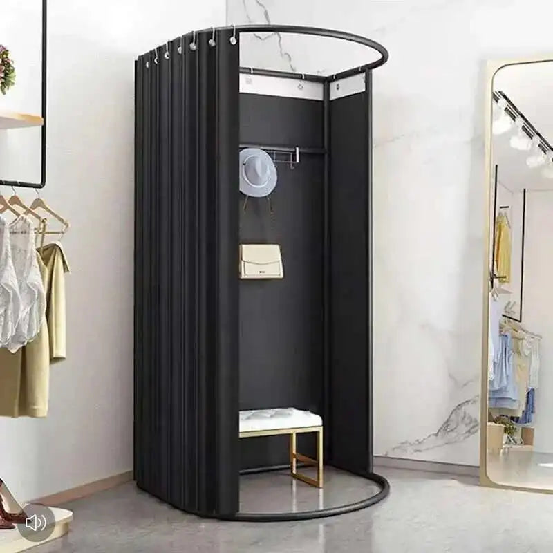 Simple Mobile Curtain Storage Rack Movable Temporary Dressing