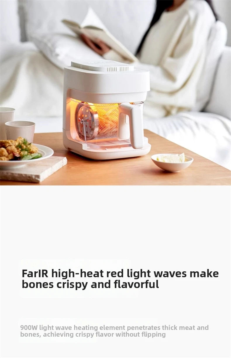 Air Fryer See-Through Glass Basket Small Non-Stick No