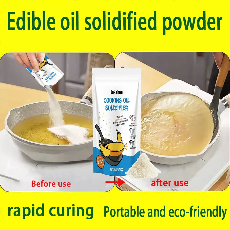 Natural Cooking Oil Solidifier Powder Grease & Fry