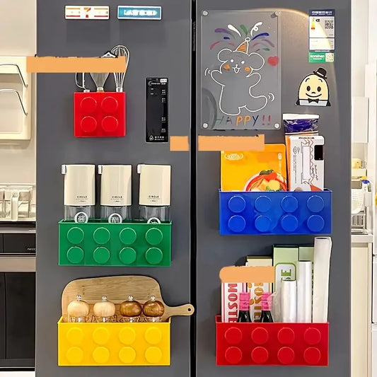 Large Magnetic Fridge Organizer - Plastic Magnetic Storage