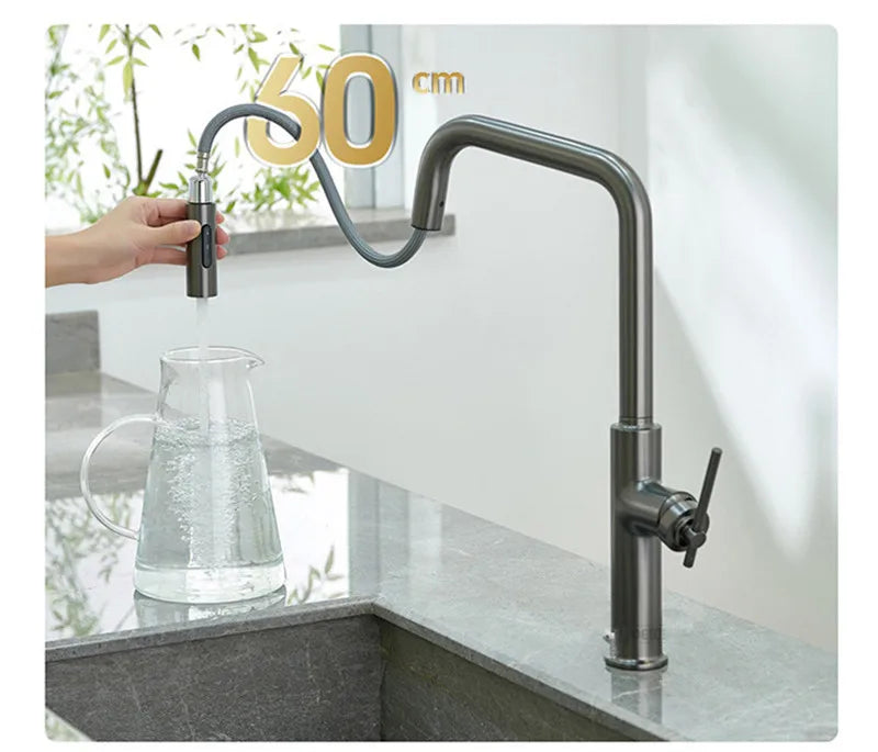 Brushed Rose Gold Pull Out Faucets Brush Gold