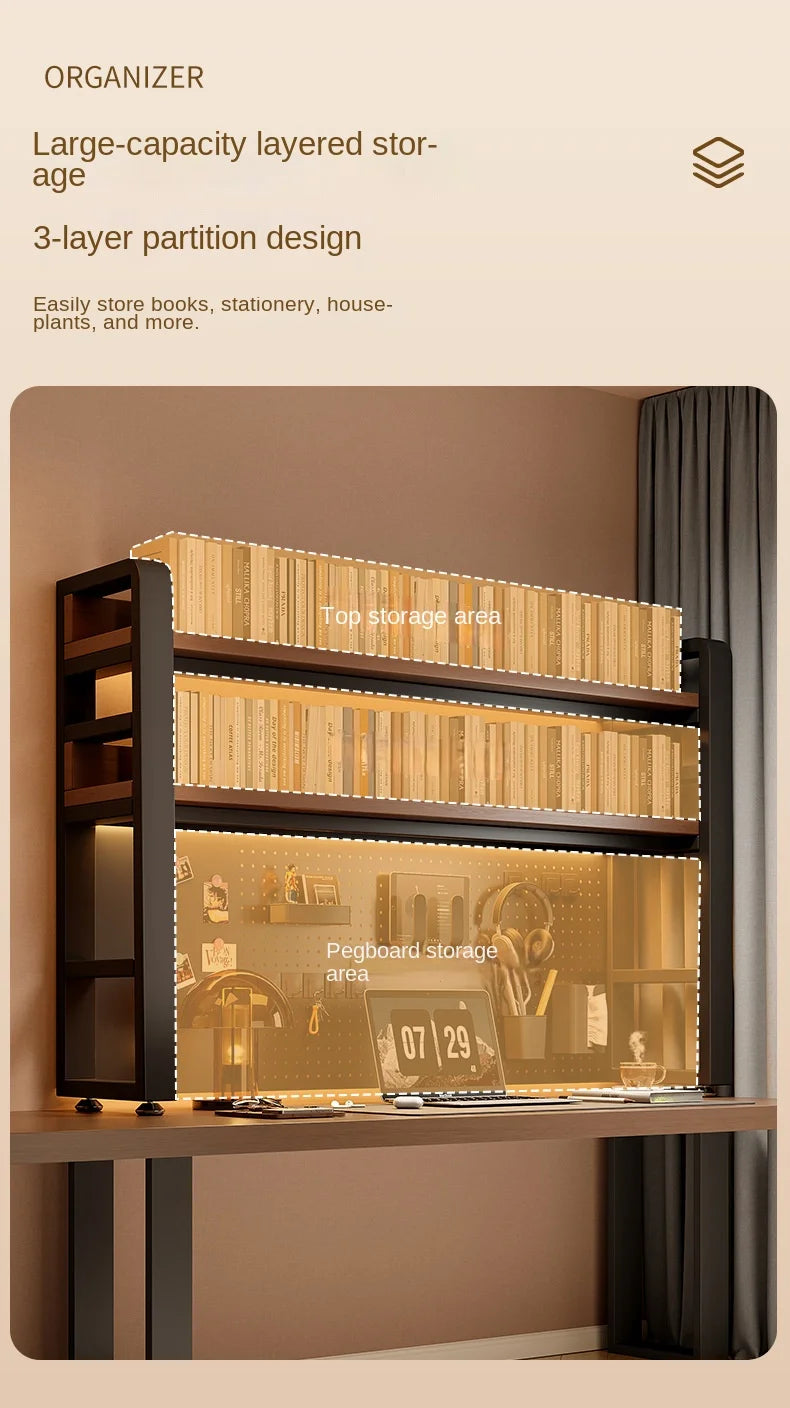 Desktop Shelving Unit Pegboard Desk/Computer Desk Multi-Layer