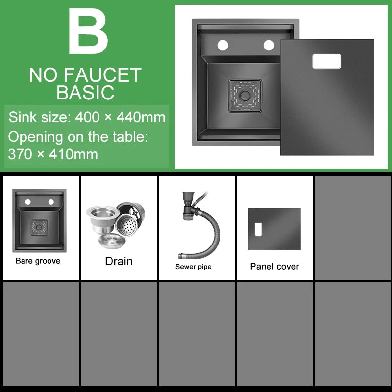 Hidden Sink Bar Sink Kit Folding Faucet Drain