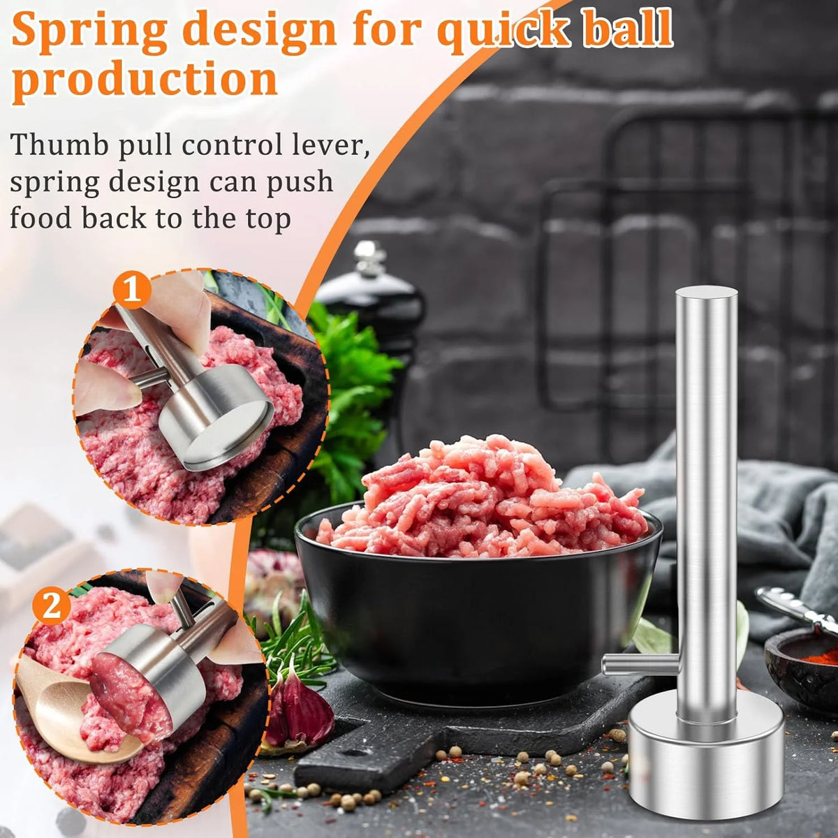 Non-Stick Meatball Utensil Large Size Durable Meat Ball