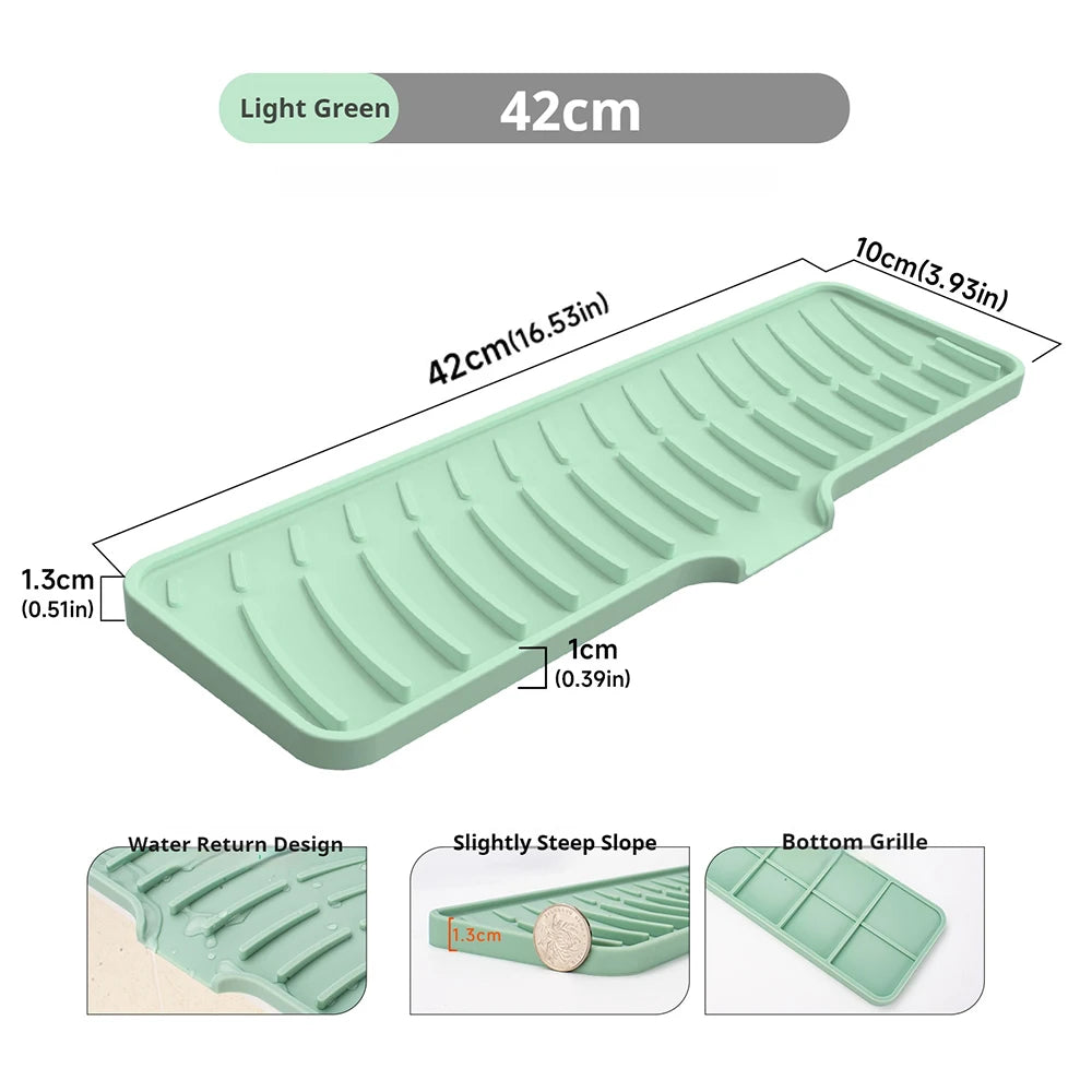 Faucet Silicone Mat Bathroom Anti-Slip Sink Drain Mat