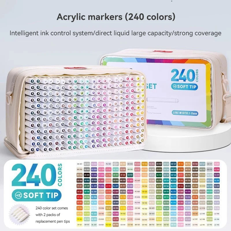 Languo 207/240/288 Colors Direct Liquid Acrylic Paint Pens