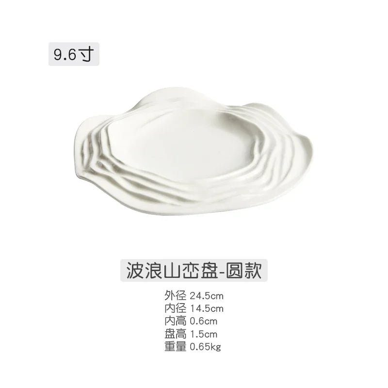Special-Shaped Ceramic Artistic Conception Dish Featured Hotel