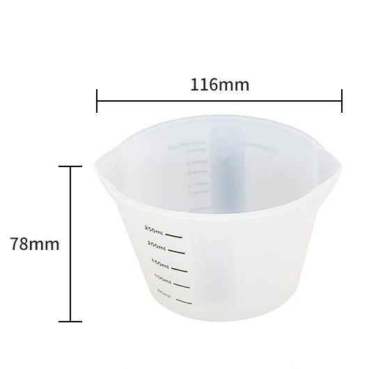 500ml & 250ml Large Silicone Measuring Cups Resin