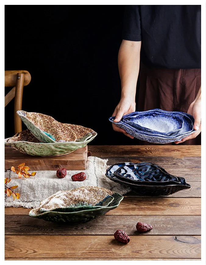 Japanese Restaurant Retro Creative Ceramic Kiln Change Tableware