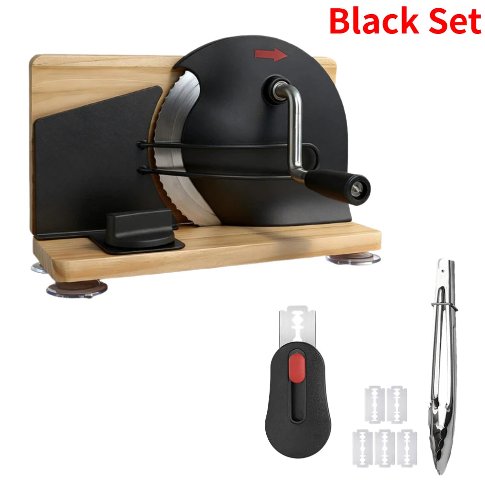Hand Crank Bread Slicer 5-20mm Adjustable Thickness -