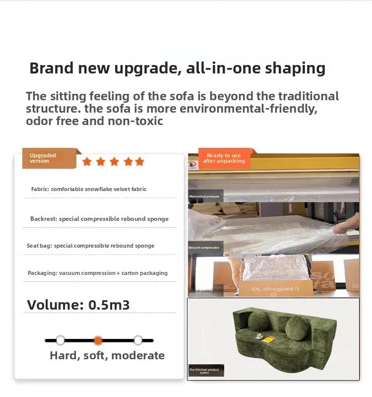 Compression Sofas Vacuum Living Room Sofa Pure Sponge