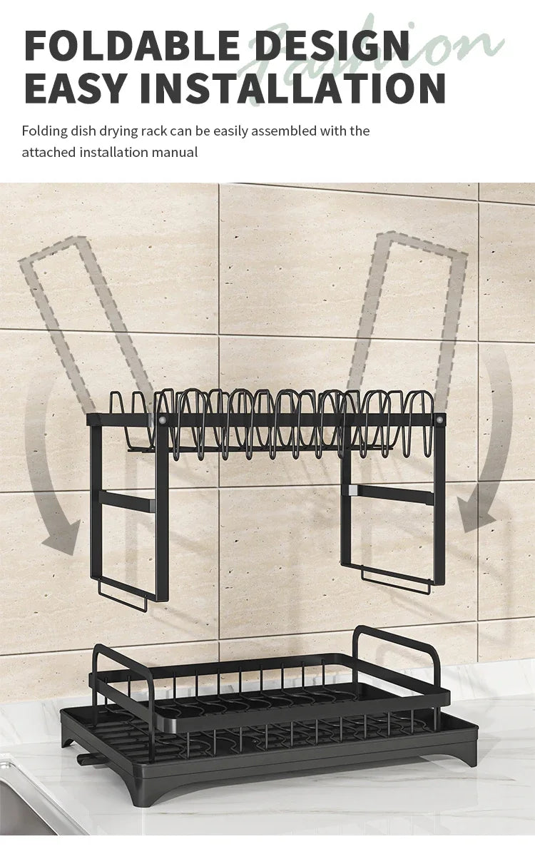 Stainless Steel Dish Rack Hygienic & Residue-Free Drying