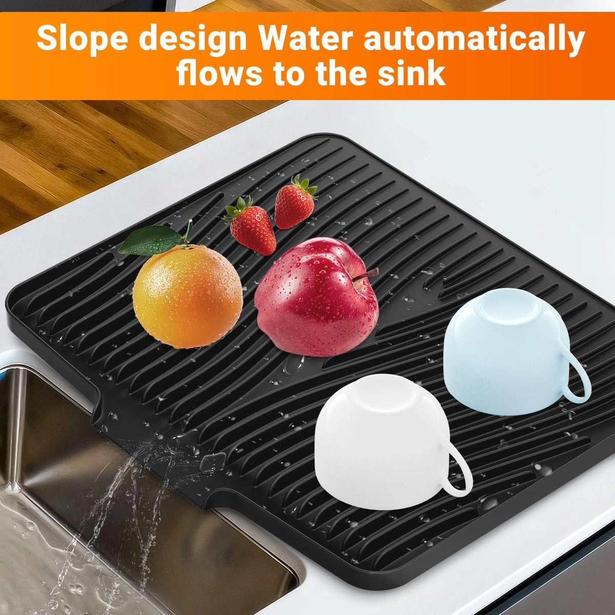 Silicone Dish Drying Mat Counter 15 X13 Dish