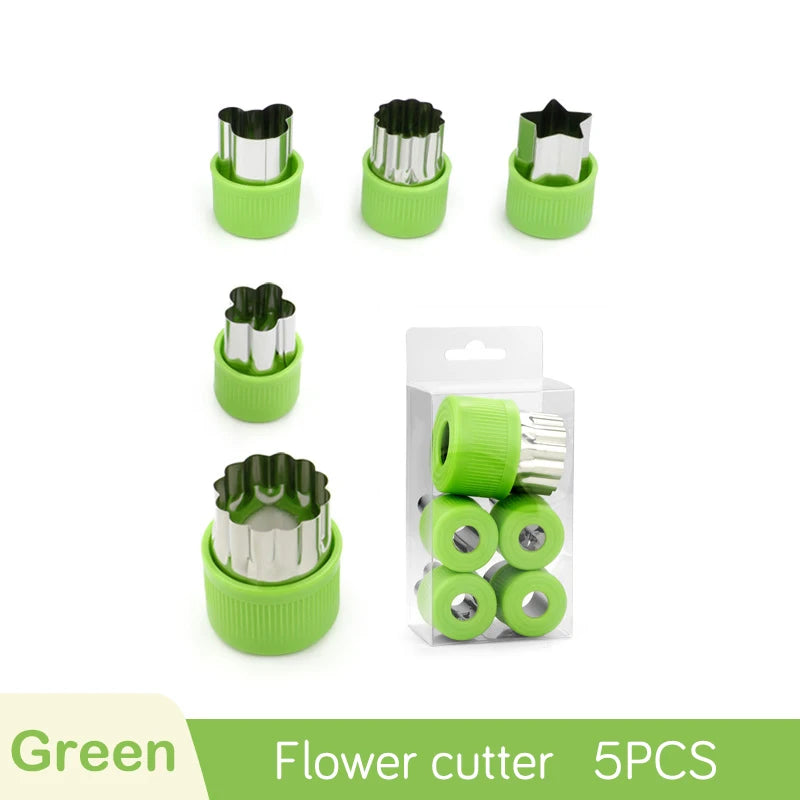 1set Multi-Style Vegetables Cookie Cutter Embossing Mould Cook