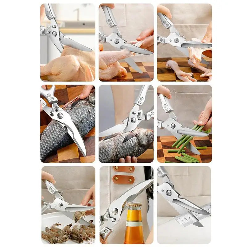 Multipurpose High Carbon Steel Chicken Scissors Ultra Sharp