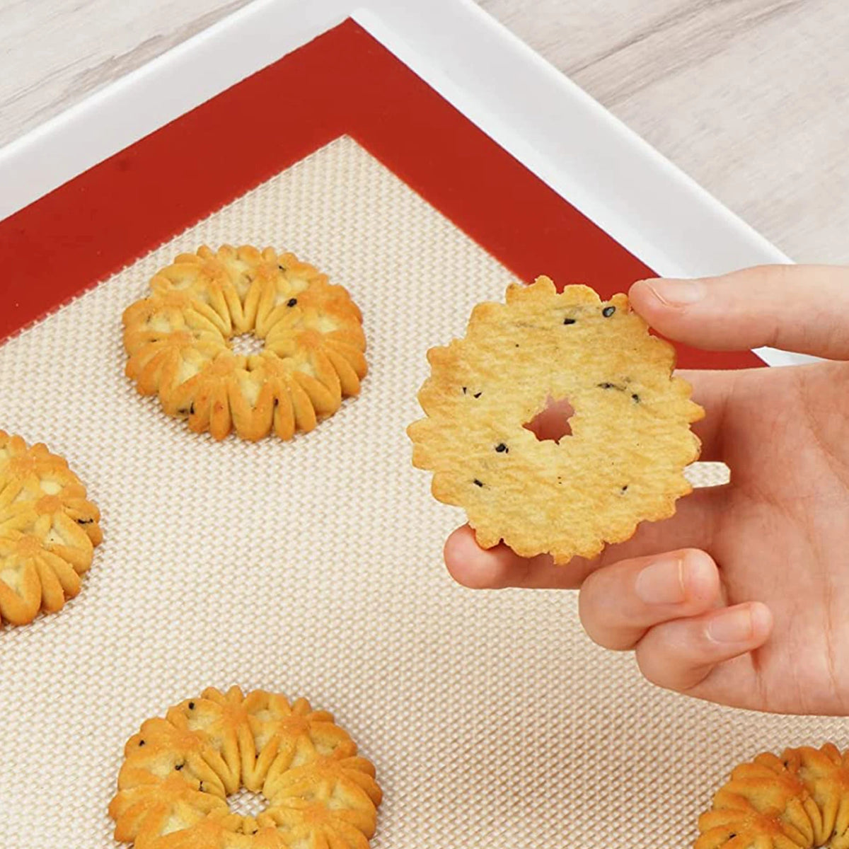 2pcs Silicone Baking Mats Oven Reusable Non Stick
