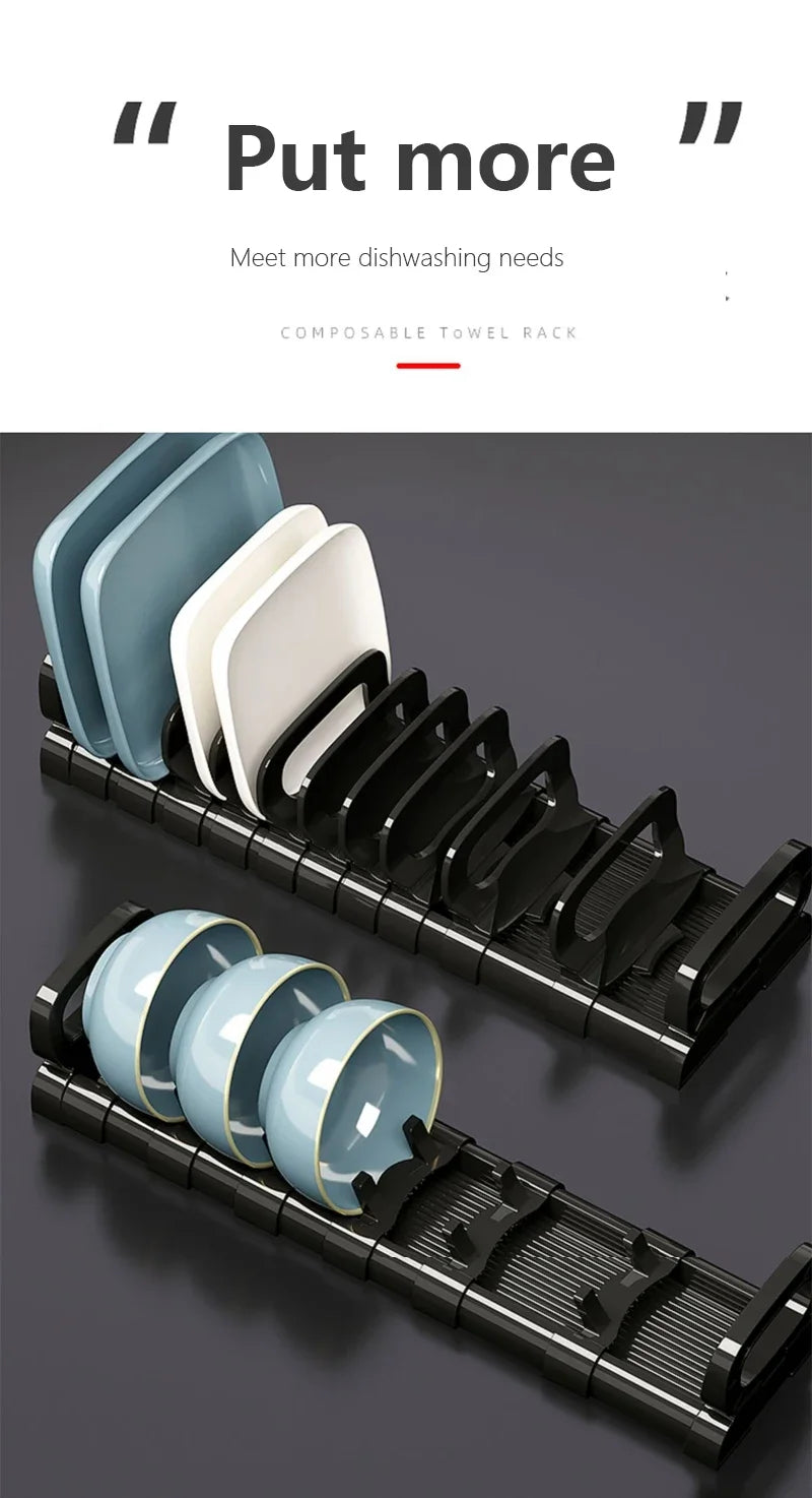 Cabinet Dish Storage Rack Drawer Built-In Dish Drain
