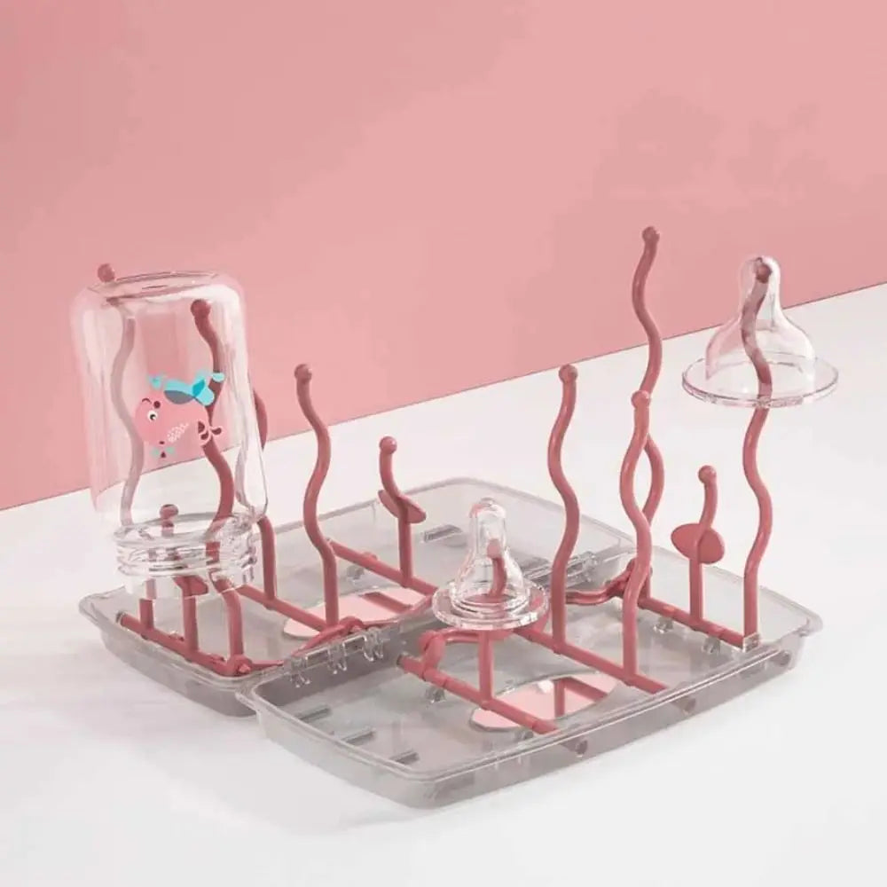Collapsible Travel Bottle Drying Rack Dustproof Baby Bottle