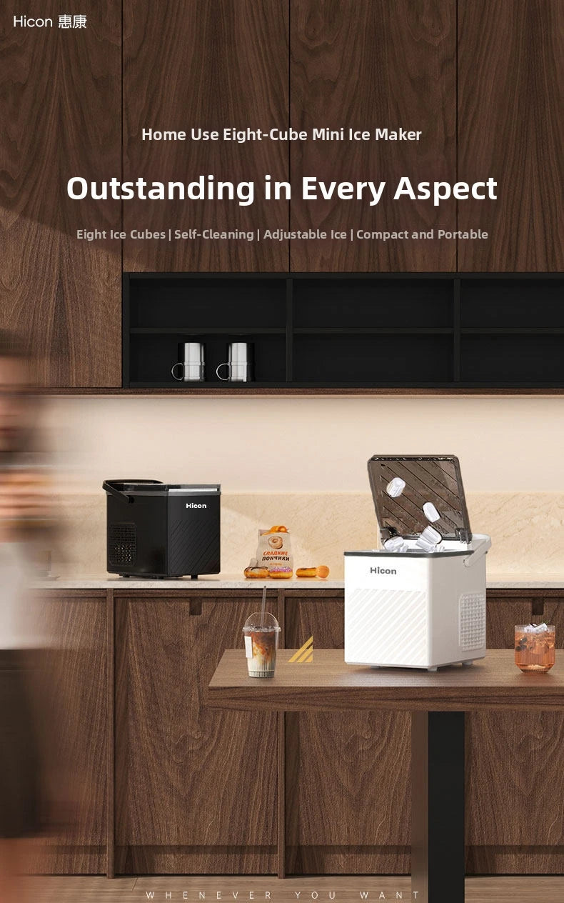 15kg/Day Automatic Ice Maker Machine Compact Home/Dorm/Outdoor