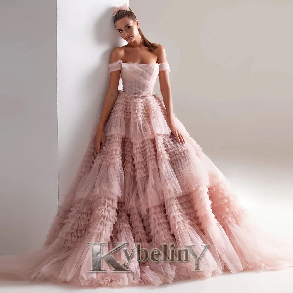 Kybeliny Graceful Evening Dresses Women Crytalsone-Shoulder