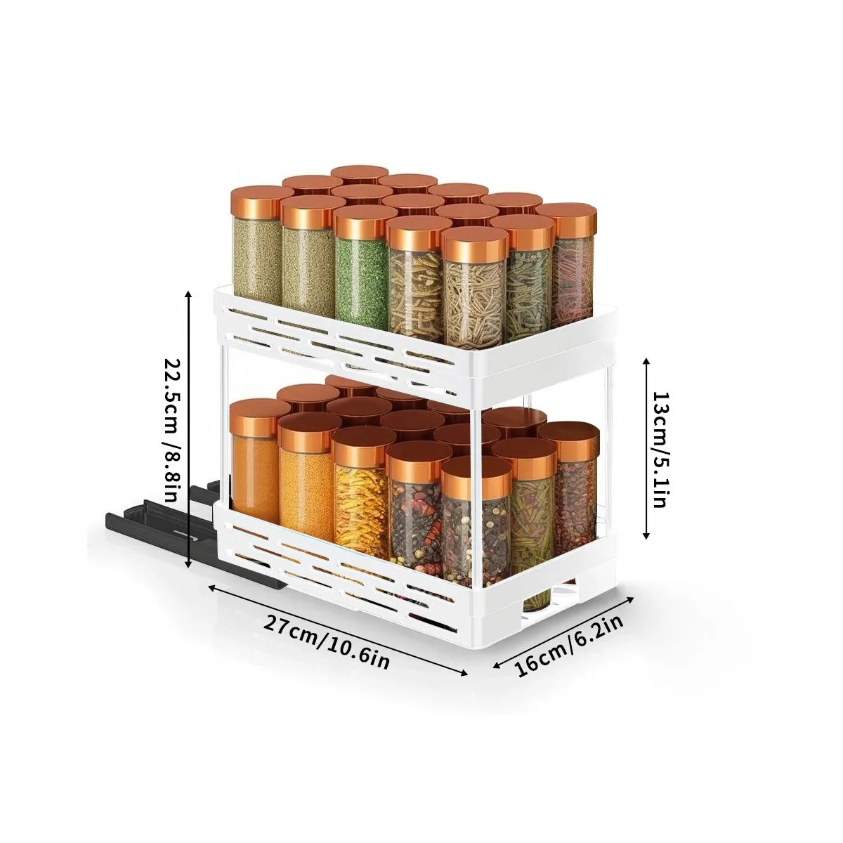1/2pcs Double Layer Plastic Storage Rack Large Capacity