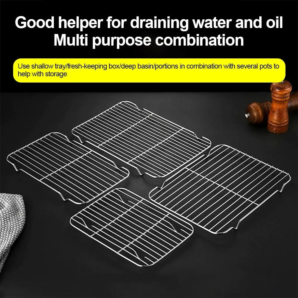Stainless Steel Cooling Rack Non-Stick Silver Bbq Tray