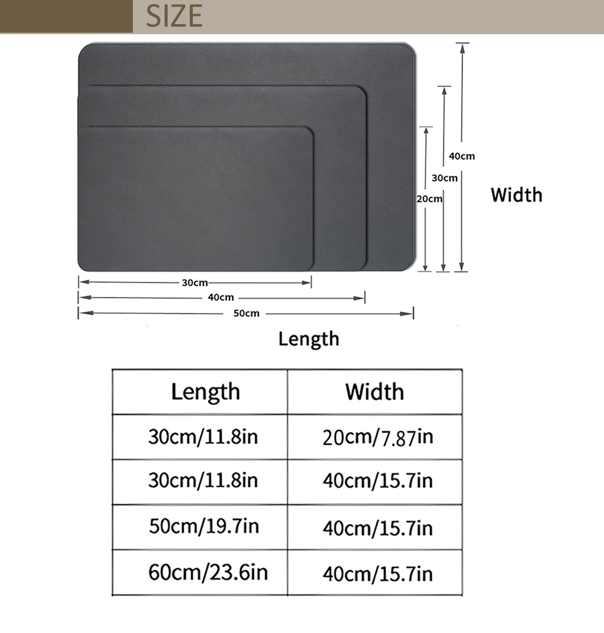 Simplicity Style Absorbent Drying Mat Table Decoration &