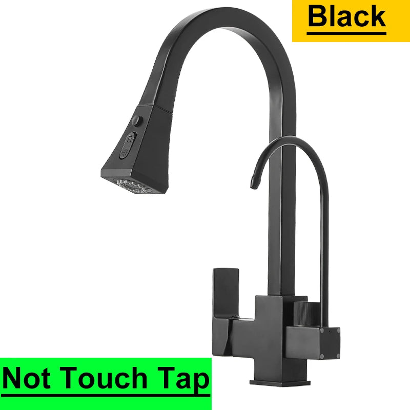 Square Touch On Filter Faucets Pull Down Cold