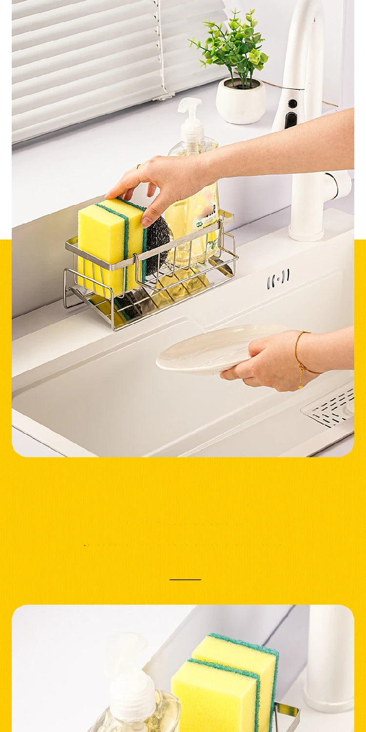 Sink Cleaning Storage Rack Stainless Steel Drain Rack