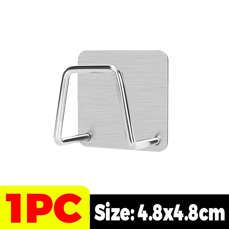 1/10pcs Sink Sponges Holder Stainless Steel Self Adhesive