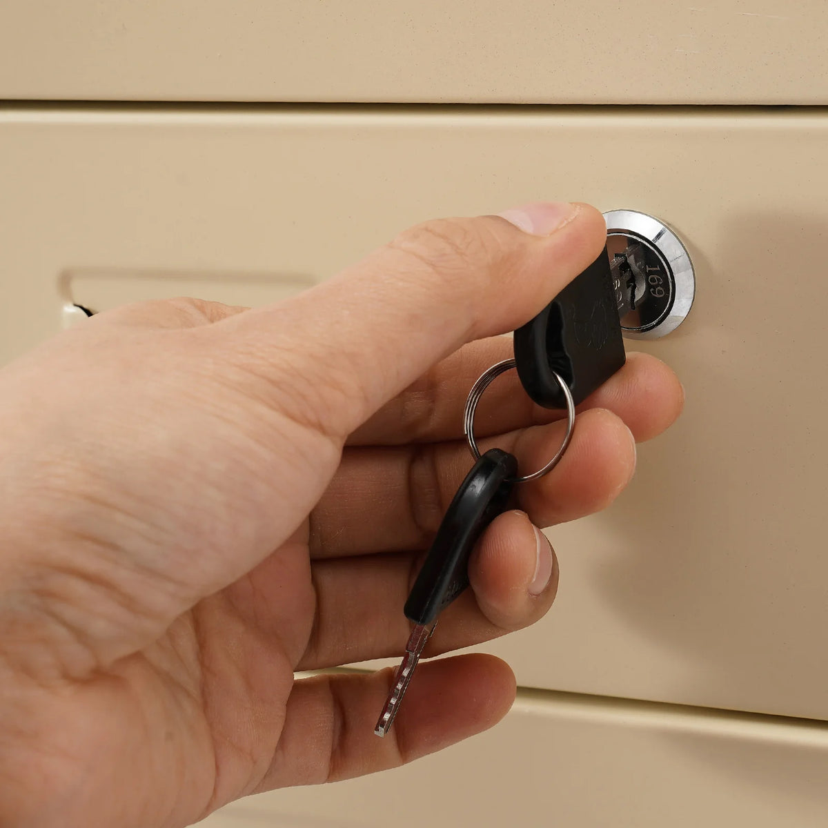 Lockable Rolling Metal File Cabinet 6-Drawer Office Document