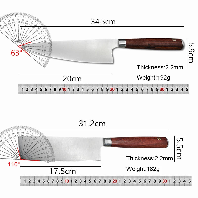 Japanese Chef Knife Wood Handle Professional Slicing Sushi