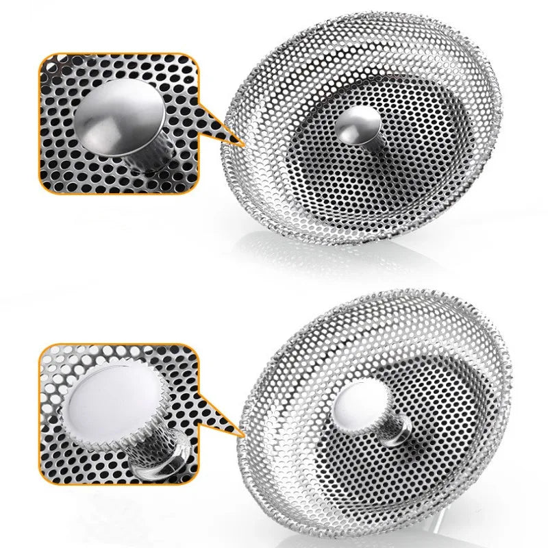 Waste Plug Sink Strainer Stainless Steel Basin Drain