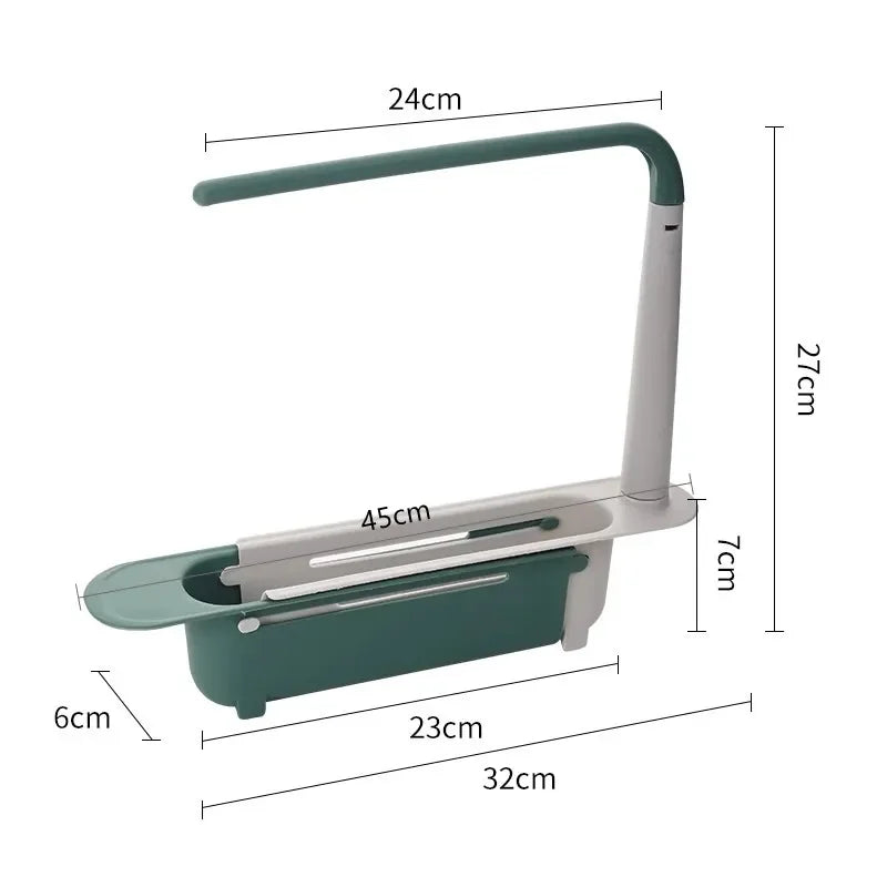 Sink Drain Rack Telescopic Sink Shelf Sinks Organizer