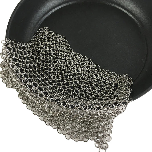 Cleaning Ring Stainless Steel Cleaner Chainmail Scrubber Reusable