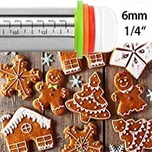 Adjustable Stainless Steel Rolling Pin Non-Stick Pastry Mat