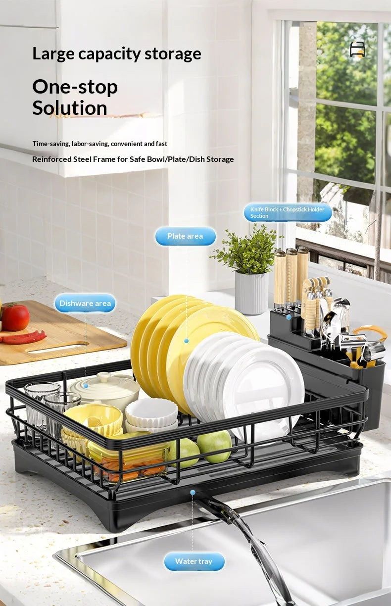 Homejoy Dish Drying Rack Thickened Carbon Steel Stable