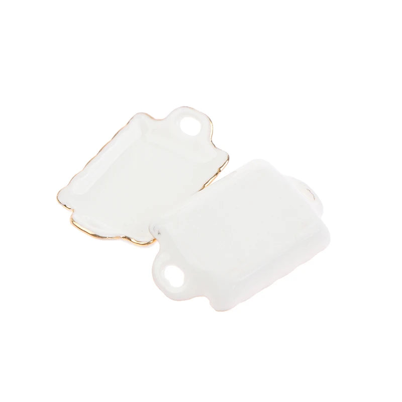 1pcs 1/12 Dollhouse Miniature Ceramic Food Tray Plate