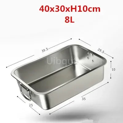304 Stainless Steel Plate Metal Tray Handle Square